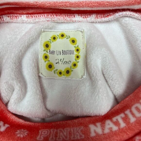 Baby Liv Boutique Kids Pink Nation Snowflakes Fleece Sweater Red Size 24mos - Picture 7 of 7